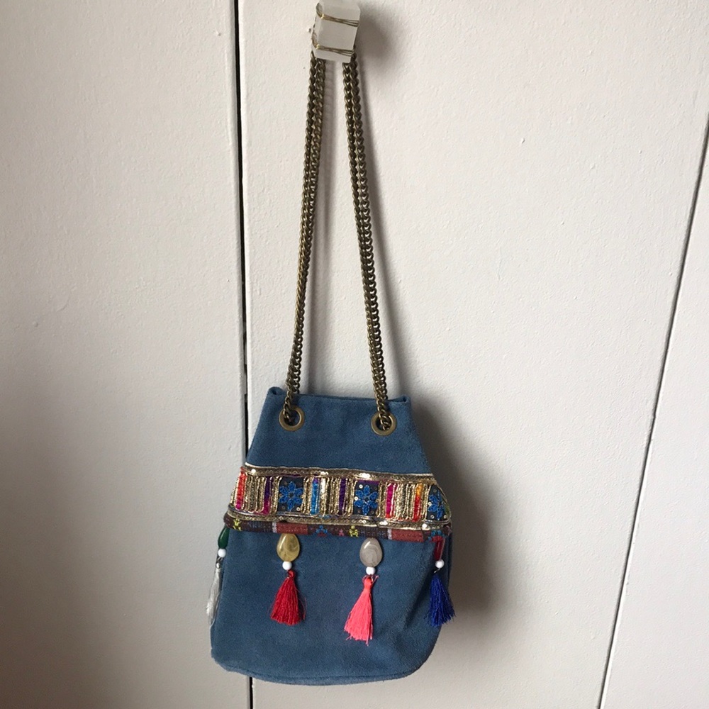 Genuine suede bag